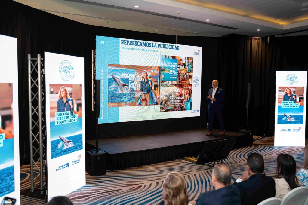 •	En conjunto con PROMTUR Panamá y la Autoridad de Turismo de Panamá (ATP), la nueva campaña de Panamá Stopover ‘Panamá tiene de todo y muy cerca’, busca incrementar a 300 mil turistas por año para 2026, consolidando a Panamá como uno de los destinos más atractivos en la región

•	La campaña de promoción digital de Panamá Stopover se expande a nuevos mercados como Colombia, Argentina y Brasil, además de Estados Unidos, para diversificar y aumentar la llegada de visitantes

•	El programa Panamá Stopover presenta un producto mejorado que incluye nuevas alianzas con hoteles y restaurantes, beneficios exclusivos para que los turistas disfruten más de su visita y exploren distintas experiencias en Panamá durante su estadía
